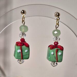 Holiday Present Charm Earrings